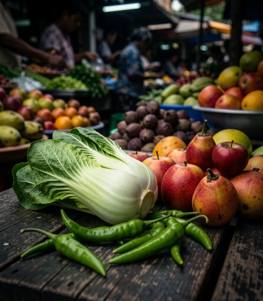 Fresh produce at a local market
